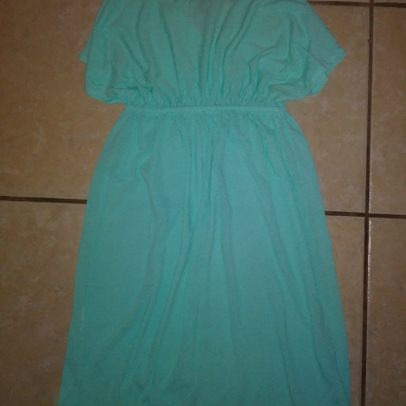 Beach or Casual Dress Shirt Aqua Blue - Picture 2 of 5